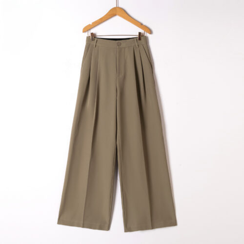 Pantalon fluide à pinces - Sam - Kaki
