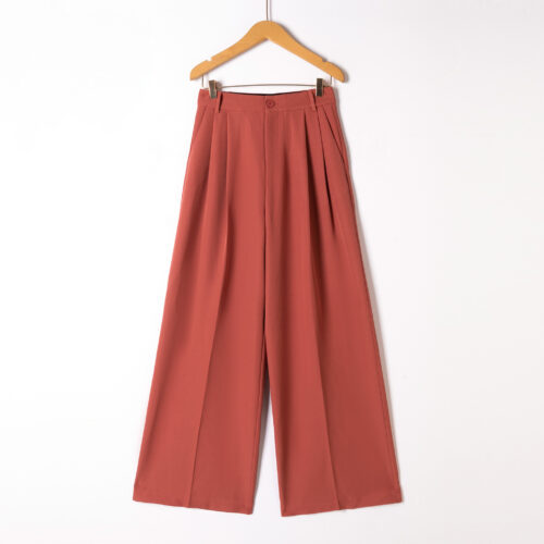 Pantalon fluide à pinces - Sam - Terracotta