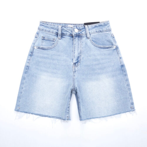 Short en jeans effiloché - Laurine - bleu clair