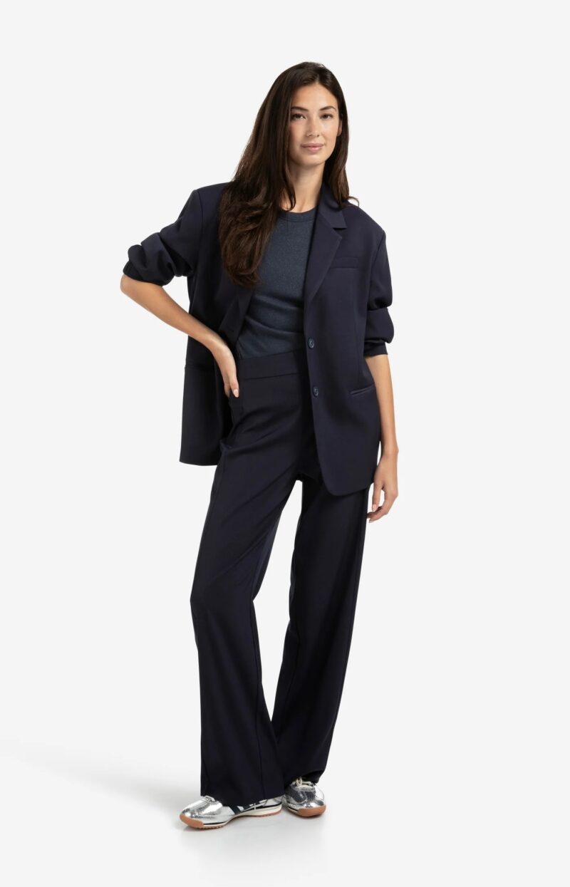 blazer ample avec finitions effet bomber yaya bleu marine 11