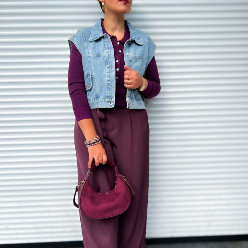 Veste en jeans sans manches - Clara - bleu