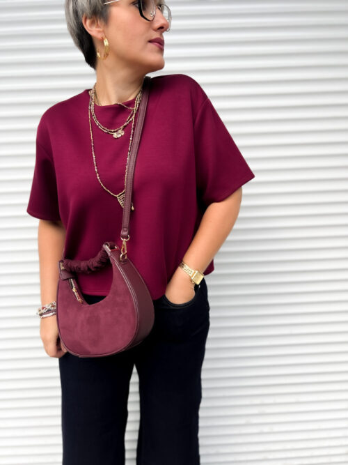 T-shirt ultra doux - Joy - bordeaux