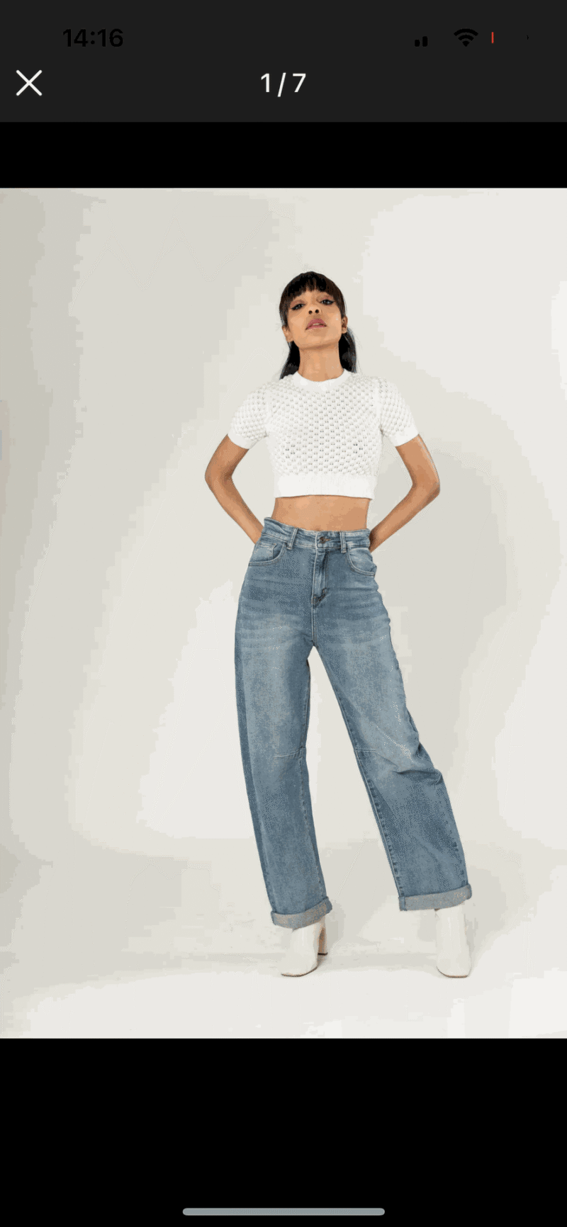 Jean Barrel Bella Vintage denim Dame 17935 2