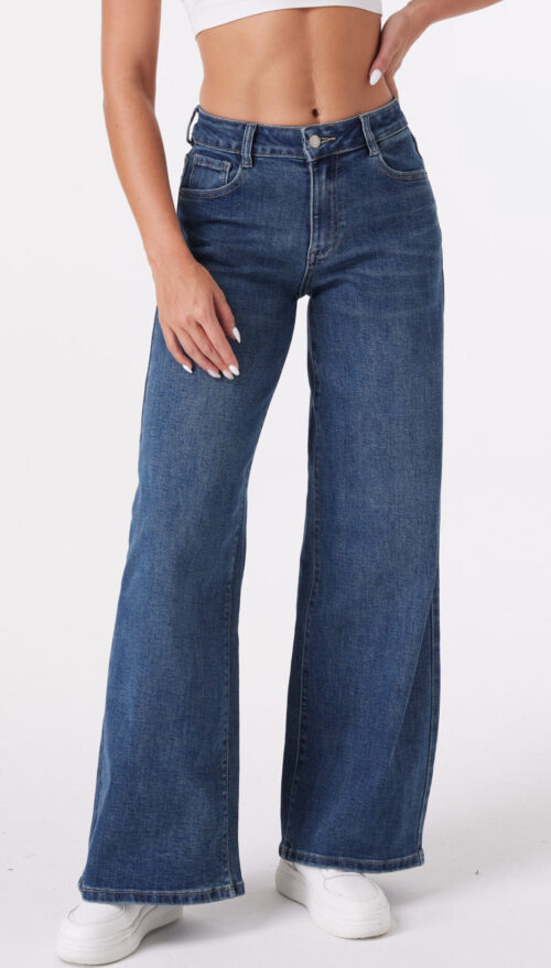 Jeans large - Lucie - bleu foncé