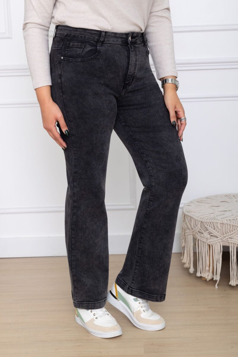 Jeans droit curvy Gia gris fonce Dame 18163 2