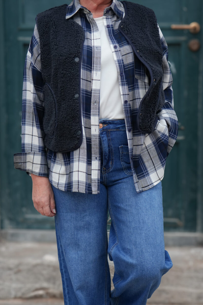 gilet sans manches en teddy marina bleu marine 04