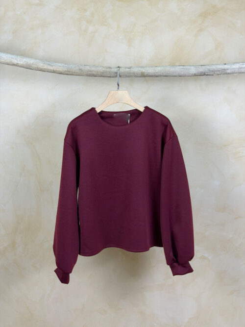 Pull ultra doux longues manches - JoyLM - bordeaux