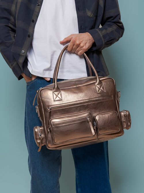 Sac cours multipoches cuir cuivré pour femme LeDandy 90's - Cuivré