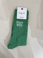 Chaussettes - Félicie Aussi - CRAZY BITCH paillettes vert 36/40