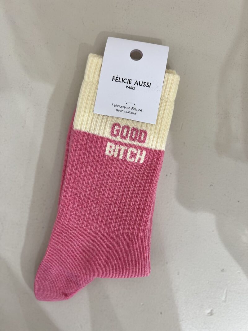 Chaussettes Felicie Aussi GOOD BITCH bicolorerosechine 3640 Felicie aussi 18246 2