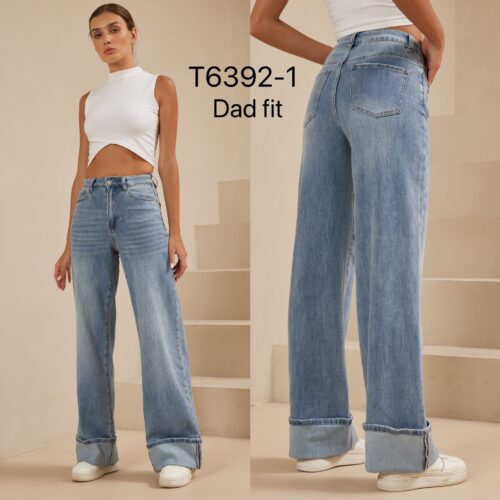 Jeans Dad fit - bleu