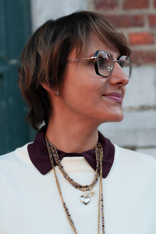 Col chemise - Julia - Bordeaux