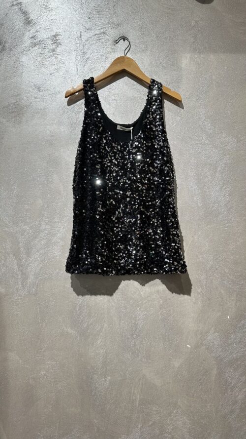 Top à sequin - Argent