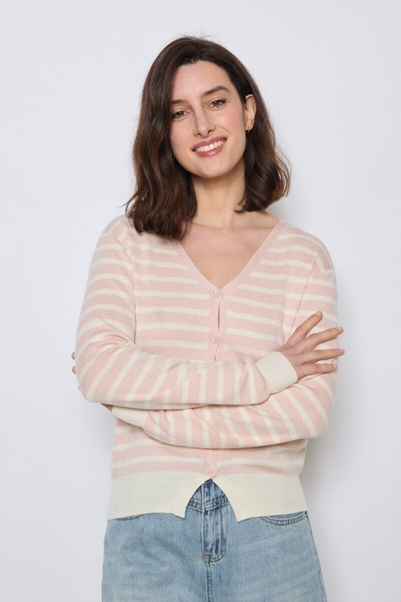 Cardigan a manches longues Ligne Rose Dame 18587 2