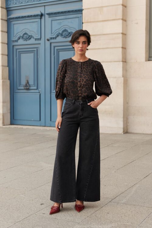 Jeans Palazzo - Barnes - Gris foncé