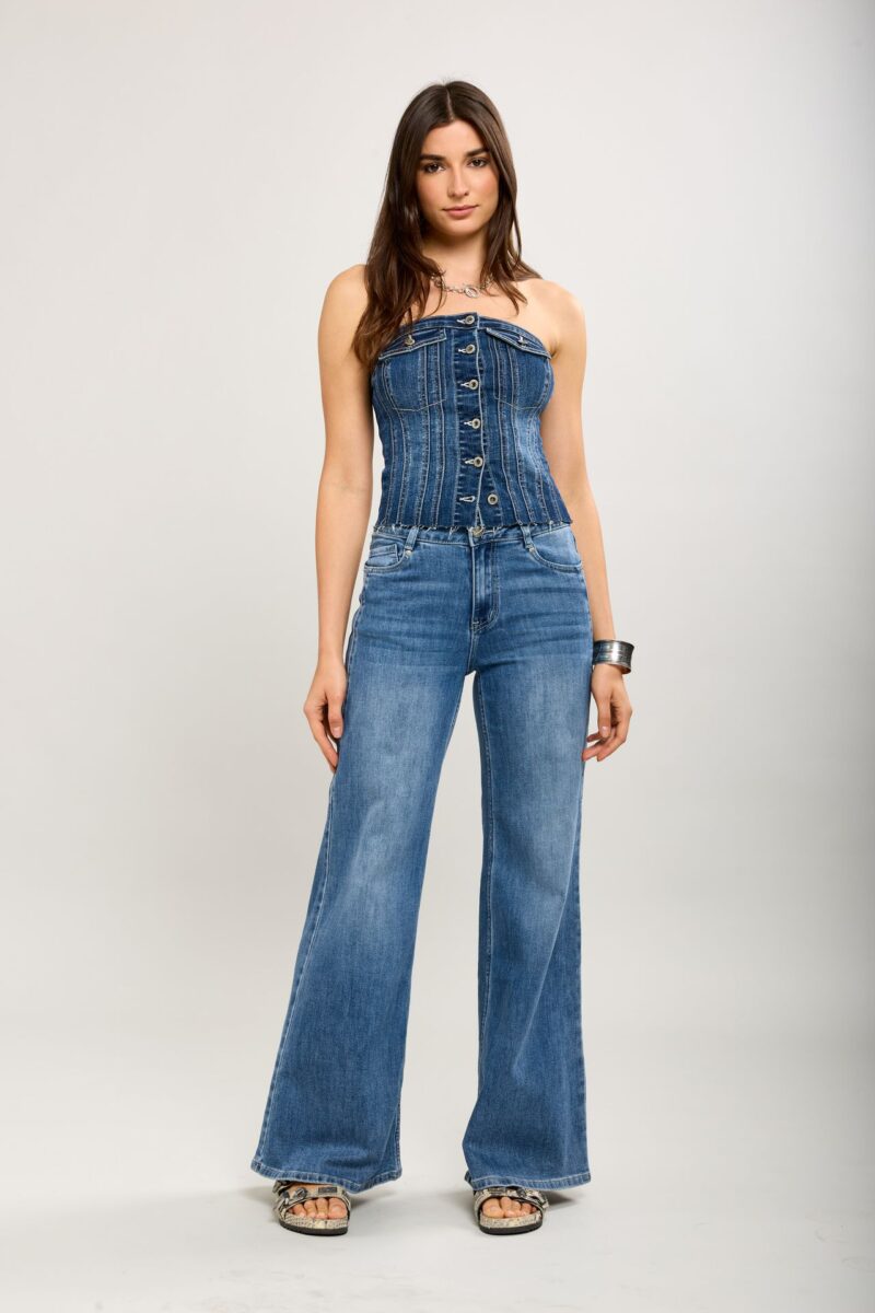 Jeans large Olga Mid Blue Dame 18555 2