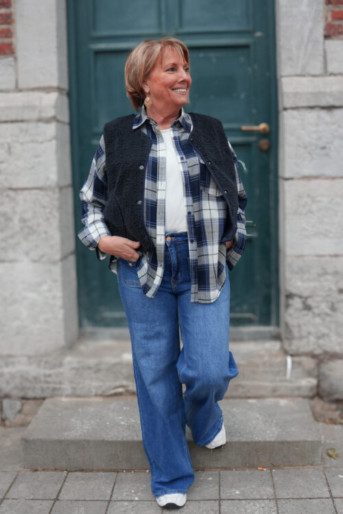 Chemise à carreaux - Bleu