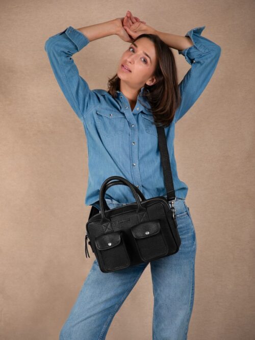 Sac à main en cuir - Paul Marius - Le Dandy S - Noir