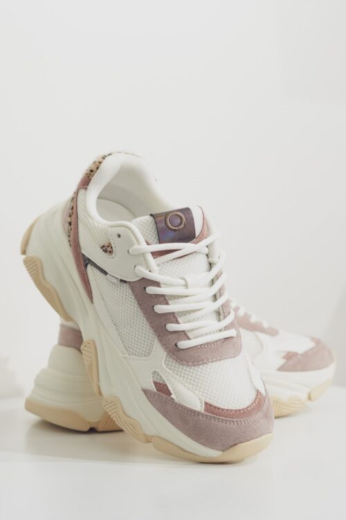 Basket basse pour femmes POELMAN - Gigi - Mauve avec semelle structurée