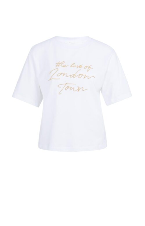 T-shirt sérigraphié manches larges - YAYA - reed yellow