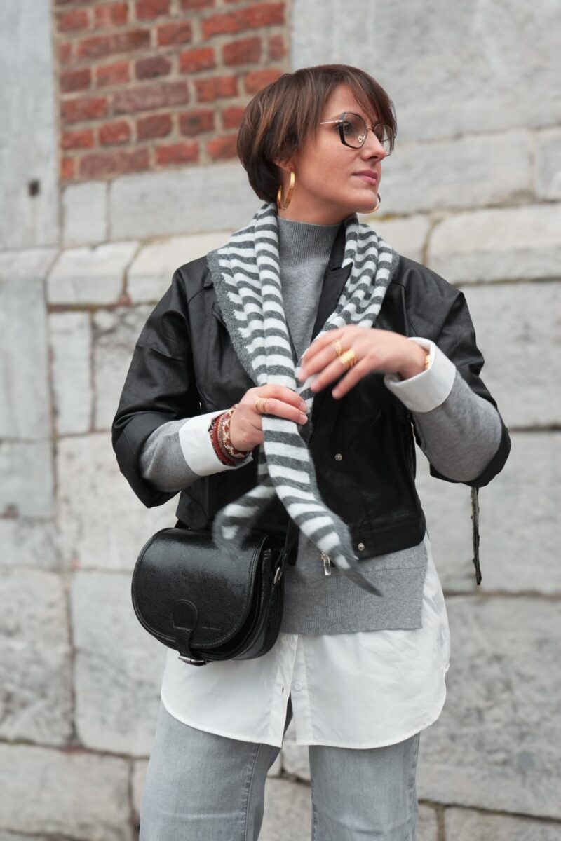 blouson structure simili cuir noir 11