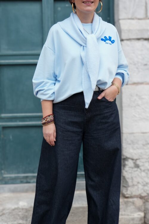 Foulard - Uni - Bleu ciel