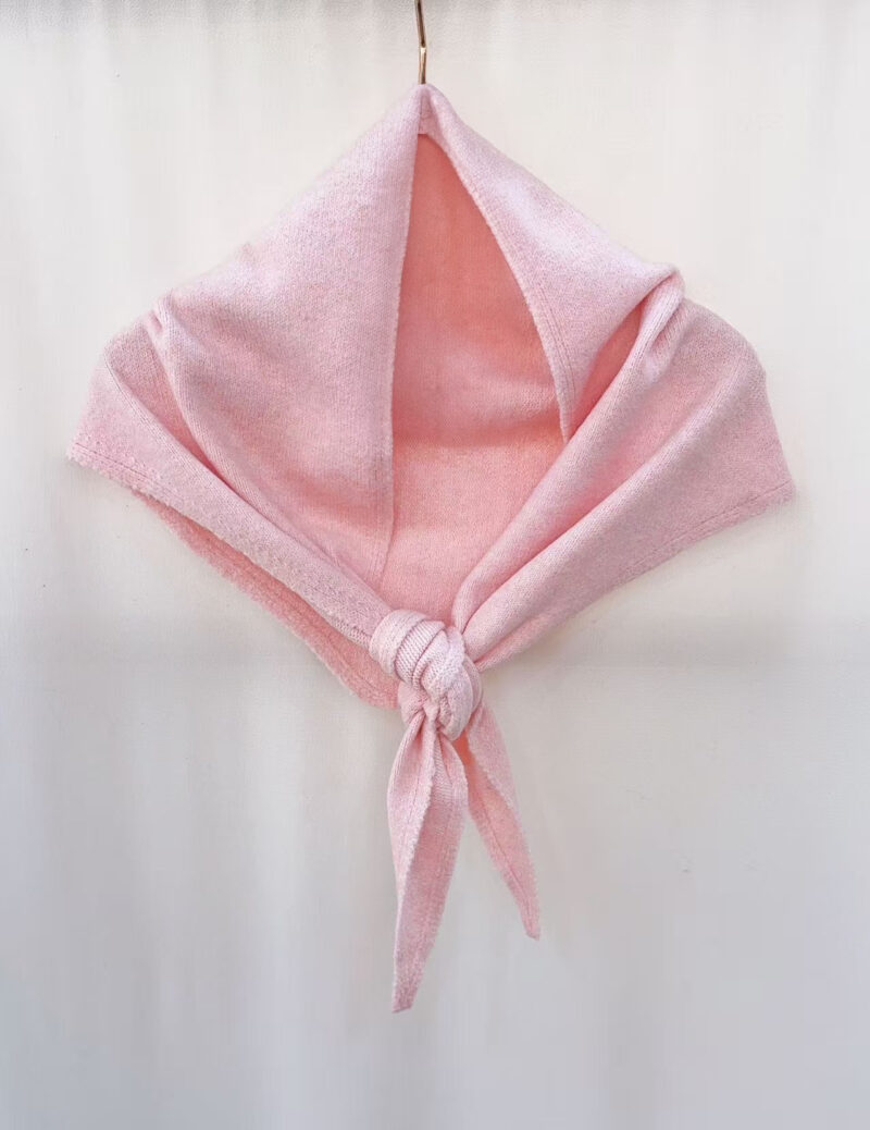 foulard-uni-rose-poudre_02 foulard uni rose poudre 02