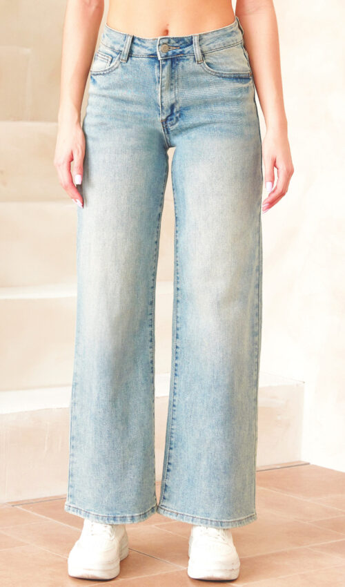 Jeans dad fit - Daria - bleu vintage