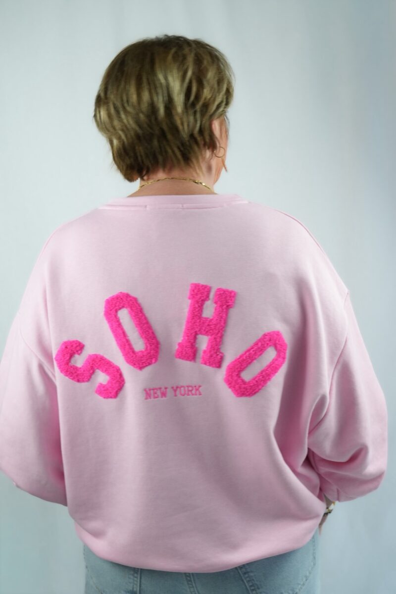 sweat shirt col rond soho rose 09