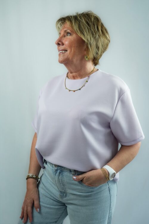 Home 7 T-shirt ultra doux - Joy - Violet pastel