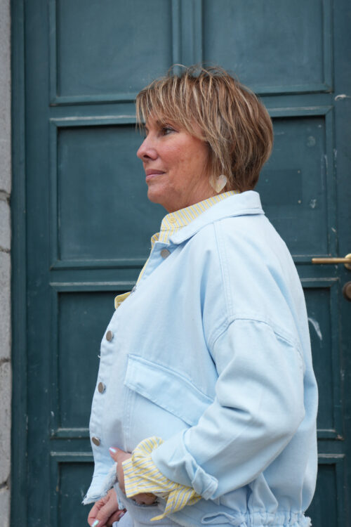 Home 29 Veste en jeans oversized - Zoé - bleu glacier