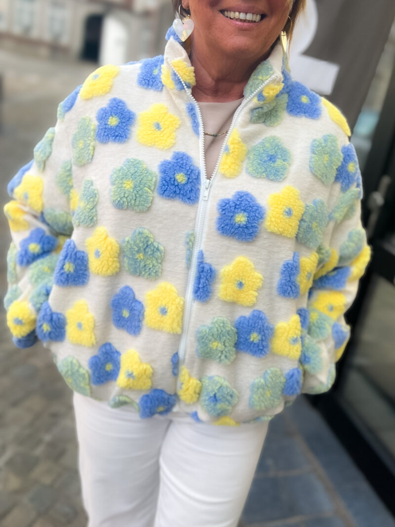 veste-polaire-oversize-floque-flower-bleu_02 veste polaire oversize floque flower bleu 02