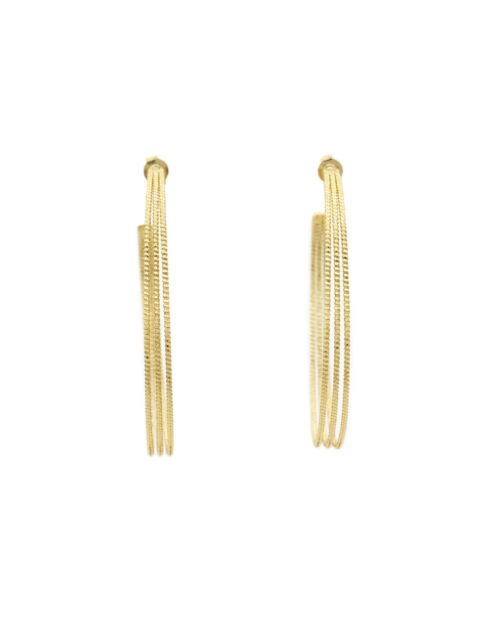 Boucles d'oreilles - By Sidonie - Créoles 3 fils diamentés
