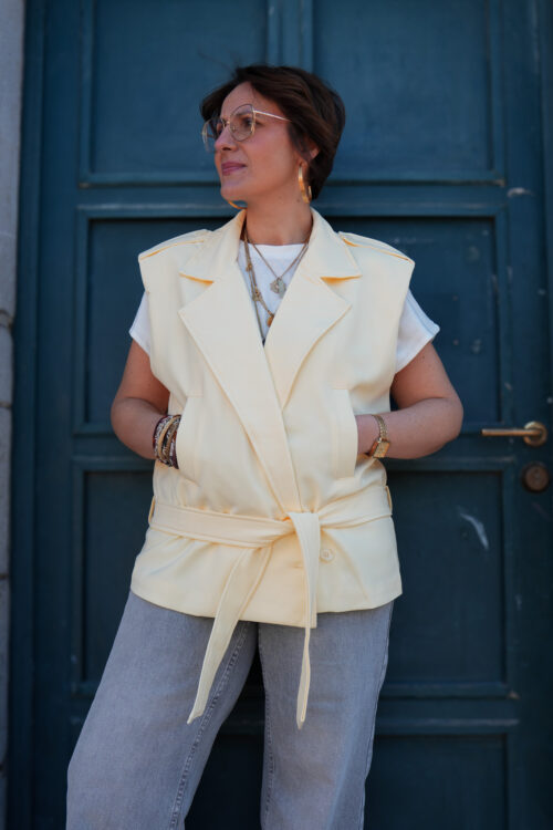 Blazer sans manche - Jaune
