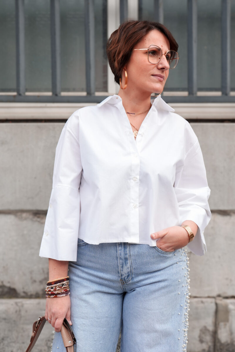 chemise ample manches 3 4 blanc 04