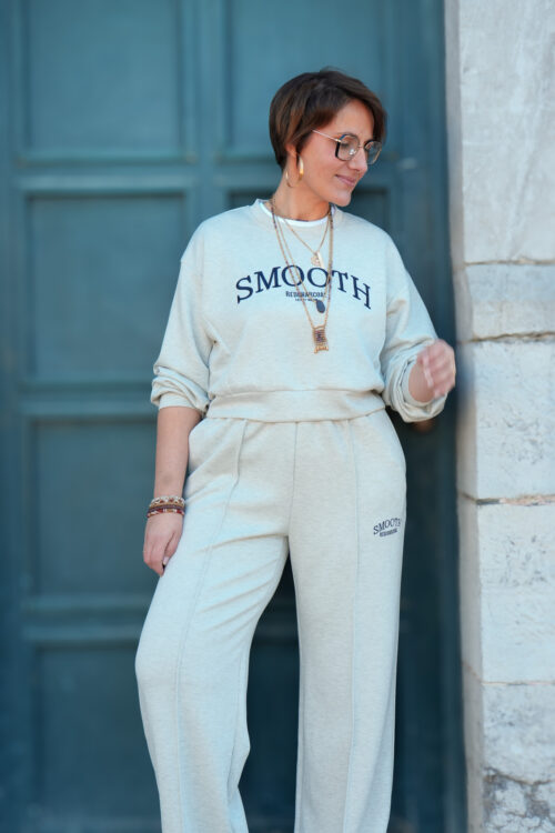 Ensemble prémium ultra doux - SMOOTH - gris chiné