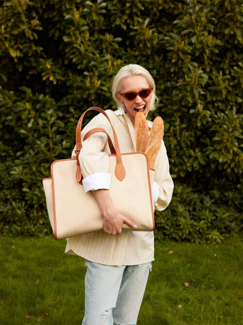 Grand sac cabas femme - Paul Marius - LeCabas L - Escapade - Toile Beige