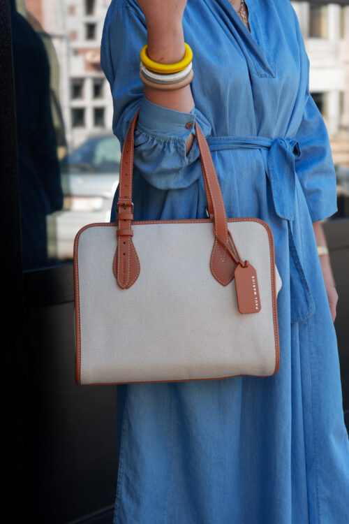 Grand sac cabas femme - Paul Marius - LeCabas M - Escapade - Toile Beige