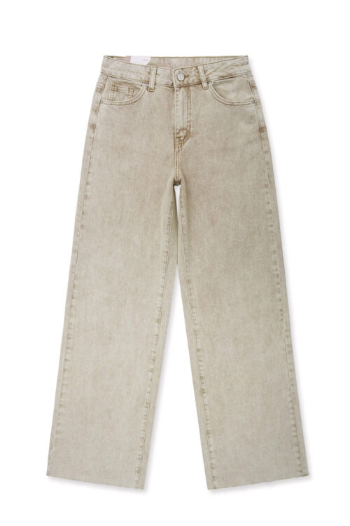 Jeans extra long large - Nina - délavé beige