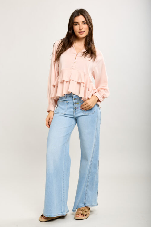 Home 9 Jeans large - Molly - bleu clair