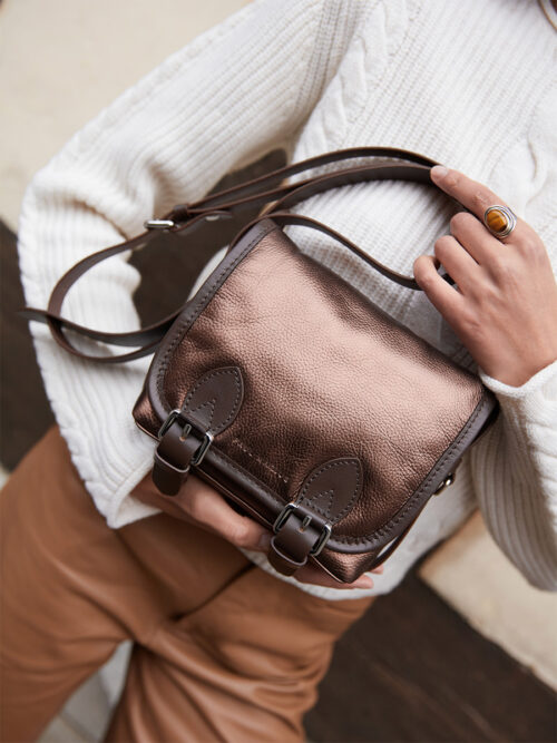 Sac bandoulière en cuir femme - Paul Marius - Loulou S - Cuivré