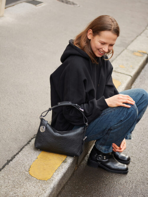 Sac en cuir femme - Paul Marius - Elliott Baguette - Noir