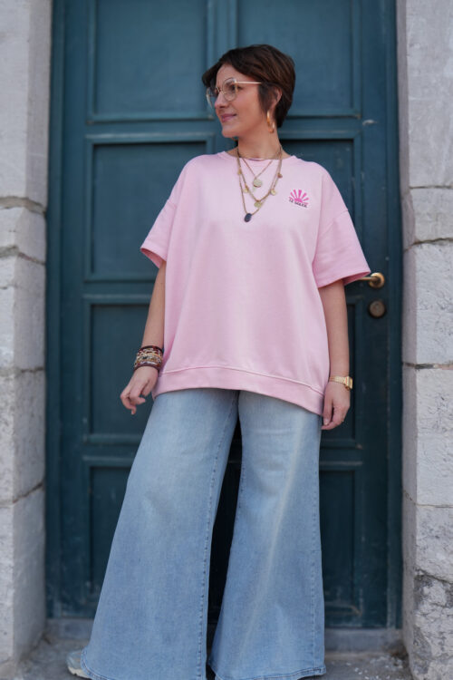 T-shirt manches courtes - Le soleil - Rose