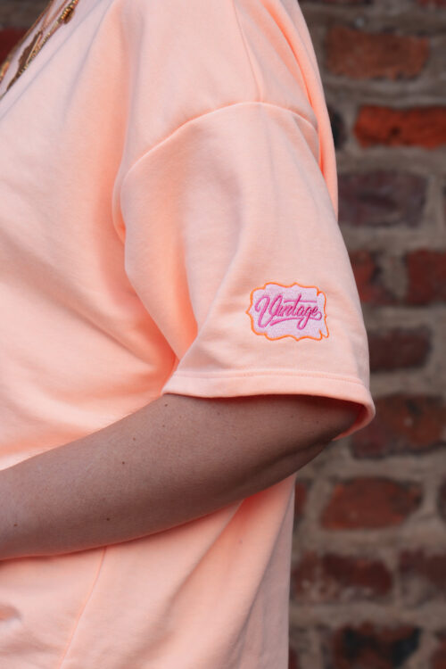 T-shirt manches courtes - Vintage - Abricot