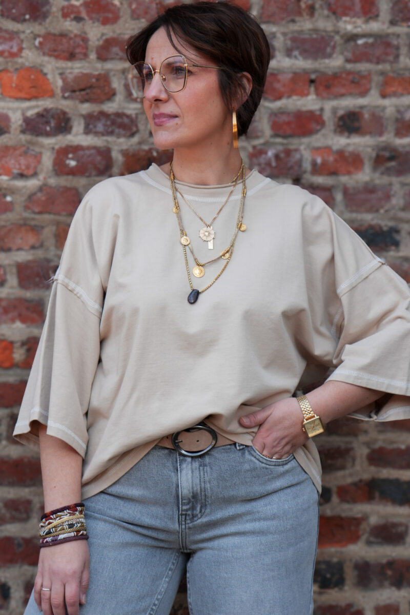 t shirt oversize safari beige 03