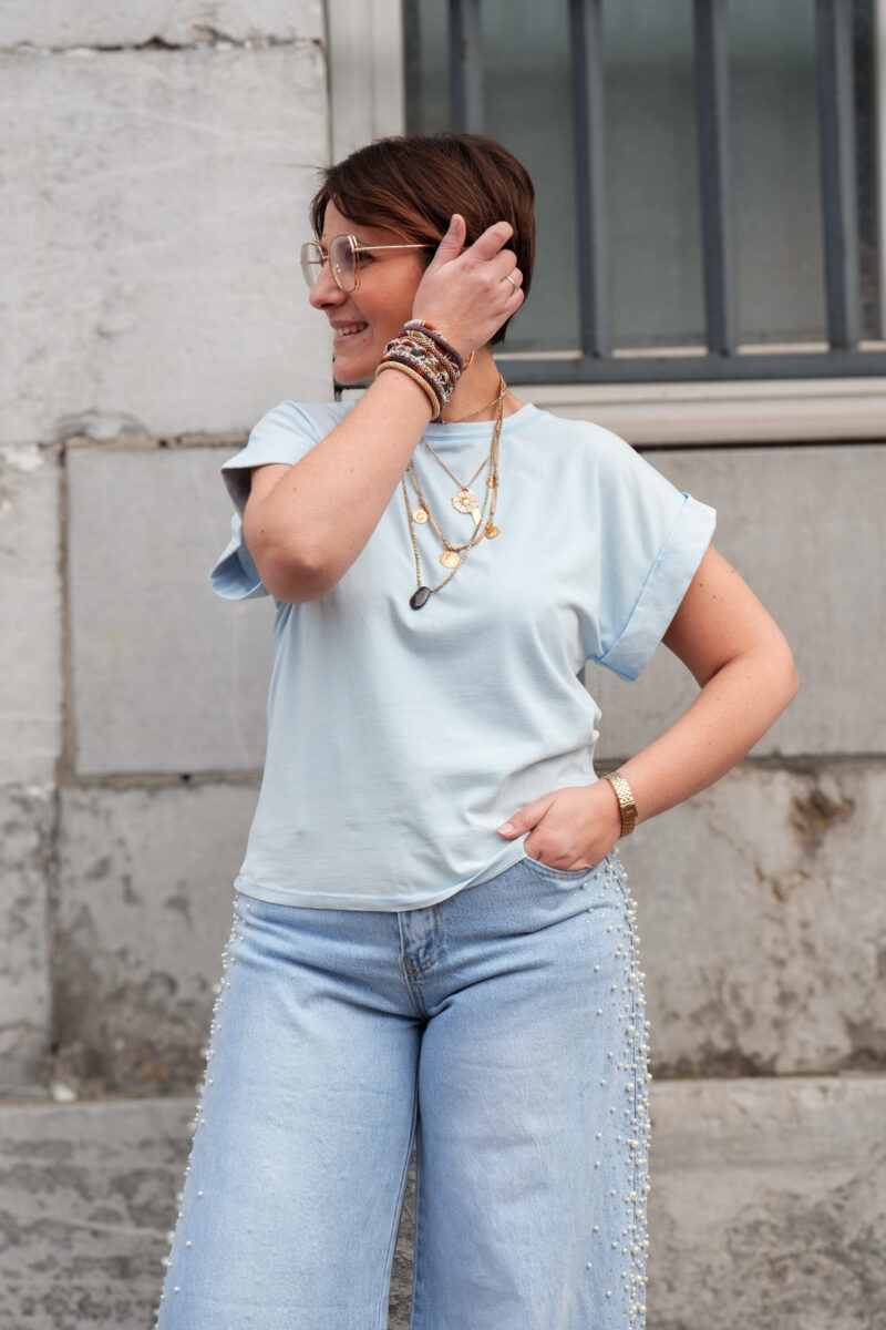 t shirt uni delave lola bleu clair 03