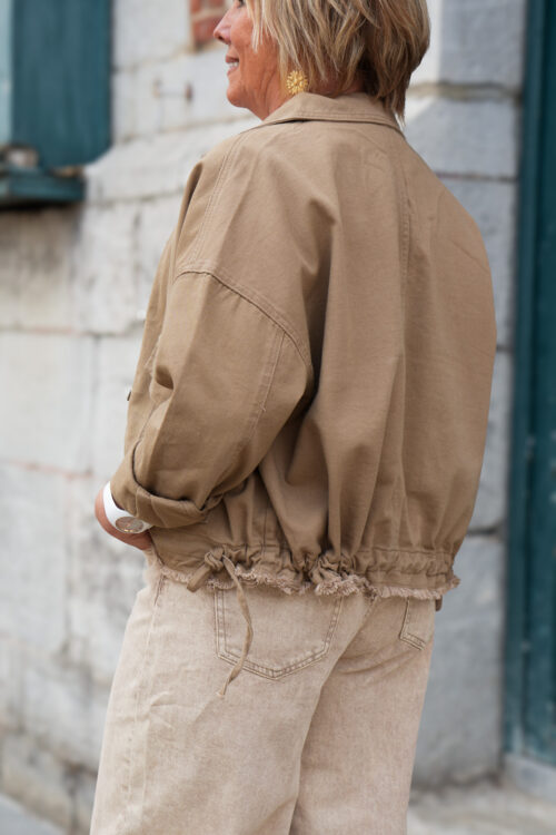 veste en jeans oversized zoe taupe 01