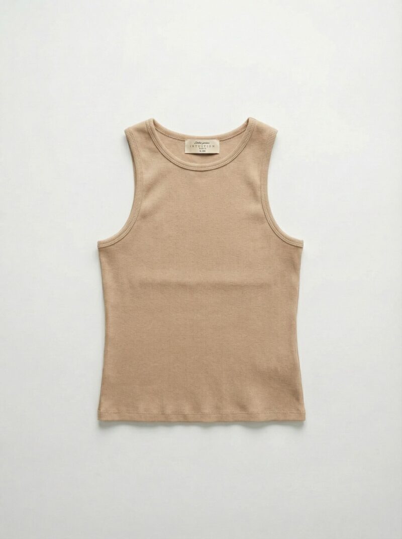 Debardeur en coton Safari beige Dame 19114 2