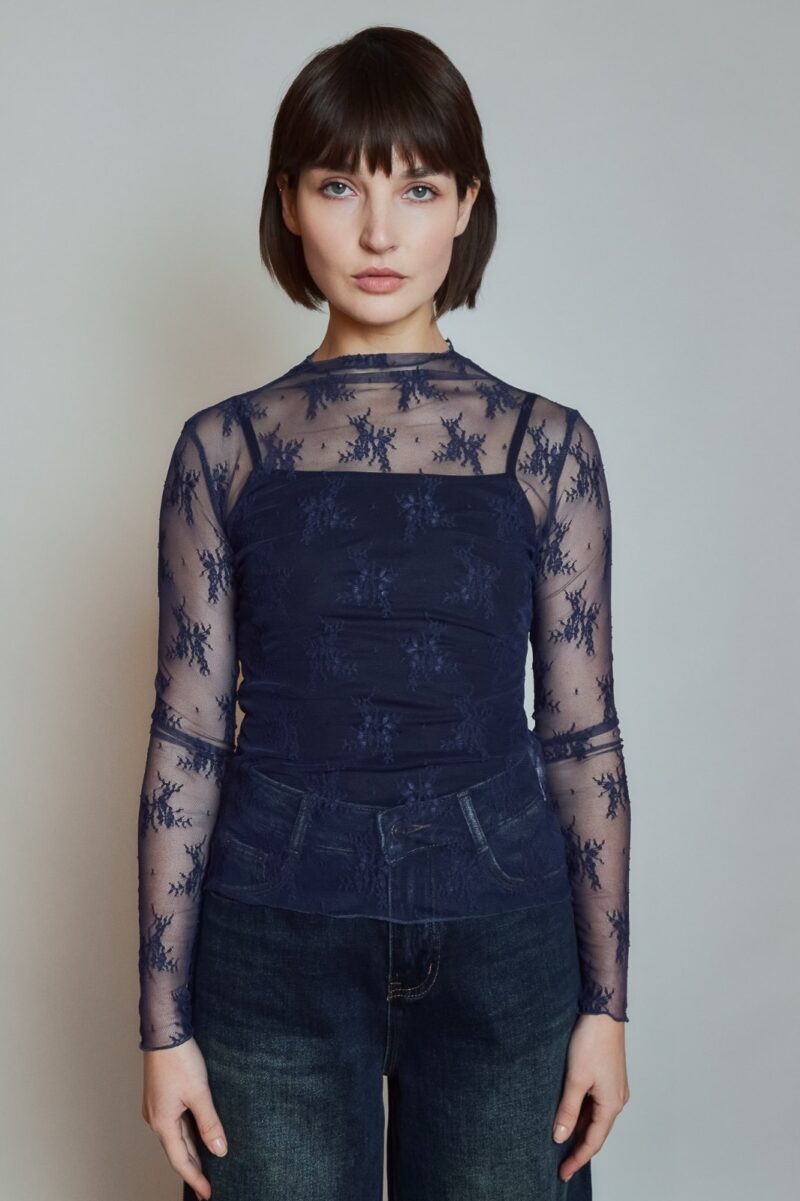 Top en dentelle Jenny Marine Dame 19153 2