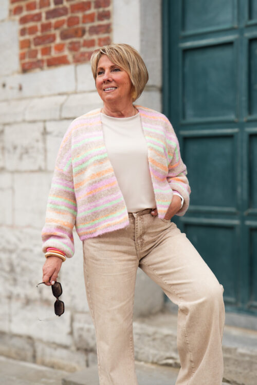 Gilet multicolor - Rose
